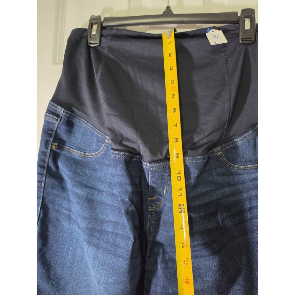 Isabel Maternity Ingrid & Isabel Skinny Jeans Womens 14/32R Dark Wash Full Panel - Picture 4 of 10